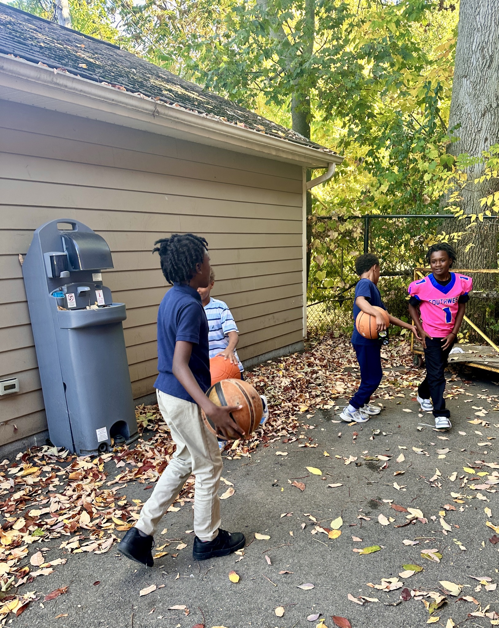 Young people participating in a creative community program